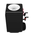 Top Loading 4.99 Gallon Hot And Cold Water Dispenser With Electric Cooler And Heater Auto Temp Control Compact Countertop Design For Home Office Or Dorms Black Finish, side view