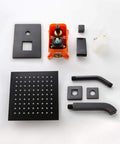 Components of Shower Faucet With Tub Spout In Oil Rubbed Bronze Wall Mounted Rainfall Shower Head And Handle Set Kit