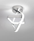 Dope Modern LED Ceiling Light In Chrome Finish With 6000K Daylight Glow, Energy Efficient Ceiling Fixture For Living Room