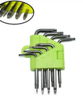 Top Notch 8 Piece L Star Hex Key Set Made From Heavy Duty Chrome Vanadium Steel For Gaming Gadgets And Electronics Fixin' With Pro T7 T8 Bit Power, green holder