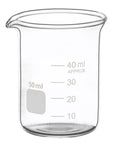 Go To Lab Beaker Set Low Form Graduated Glass Borosilicate 50ml With Clear Graduations For Precise Measurements Heat Resistant Chemical Resistant