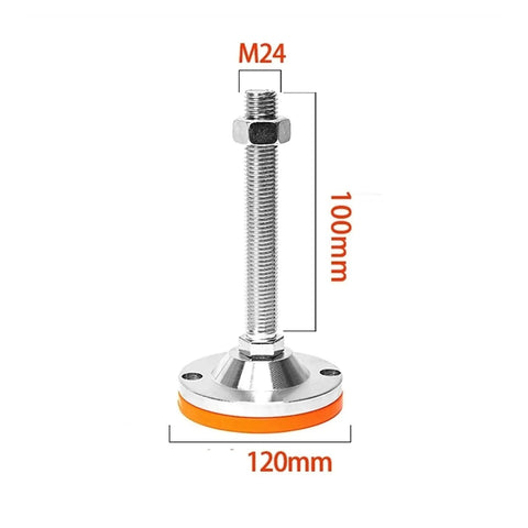 Rock Solid Heavy Duty Leveling Screw Legs Adjustable Threaded Feet For Furniture And Machinery 9 Piece Set, 100mm shaft, rust-proof design.