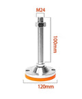 Tough As Nails Heavy Duty Leveling Screw Legs M20 And M24 Adjustable Feet With Rust Proof Finish, M24 size, 100mm height, 120mm base.