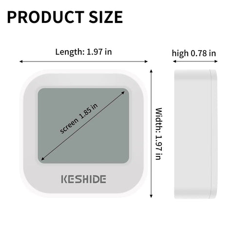 All In One Room Humidity And Temperature Meter With LCD Display Accurate Hygrometer Thermometer, 1.97 in white device
