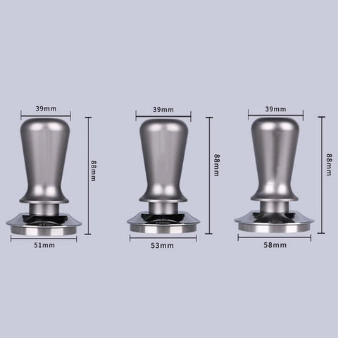 Top-Tier Coffee Tamping Station With Built-In Espresso Knock Box And Portafilter Holder keeps your bar setup crisp fits 58mm portafilters, 3 sizes shown.