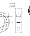 Heavy Duty Carbon Steel Shaft Collar With Double Split Design And Set Screws For Machinery And Industrial Use Built To Last