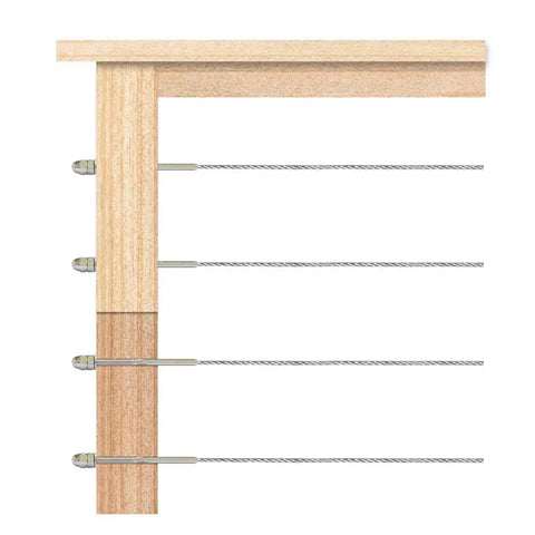 100 Pack Heavy Duty Threaded Terminal Stud Ends For One Eighth Inch Cable Railings, Stainless Steel T316 Marine Grade, Tensioner Kit With Washer Lock Nut And Acorn Nut, Ideal For Deck Railing Systems And Cable Rail Projects