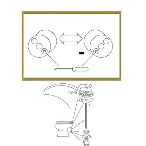Installation guide diagram for Universal Wooden Toilet Seat With Slow Close Soft Drop Lid And Sturdy Chrome Hinges bathroom fixture.