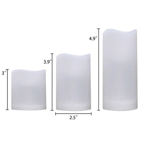 LED Flameless Candles Set Of 3 With Remote And Timer Color Changing LED Candles For Indoor And Outdoor Use 3, 4, 5 inch heights