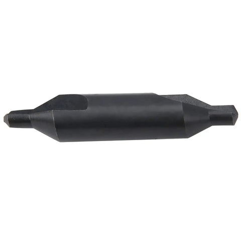 This pair of high-speed steel centering drill bits are totally rad for your milling job. Durable HSS drill bit shown at an angle.