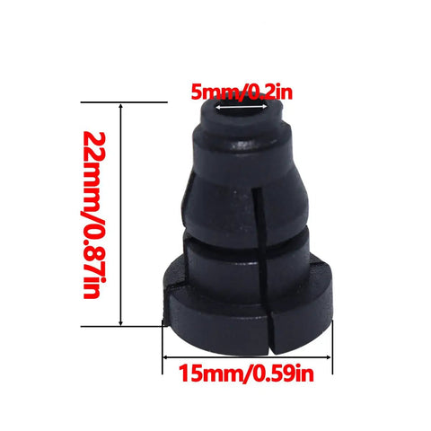 Brake Clutch Slave Master Cylinder Pipe Connector dimensions: 22mm height, 15mm base, 5mm top, for VW Audi Seat Skoda models