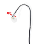 Listen Only Earpiece With Balanced Armature Driver For Motorola Icom Ham Radios, 3.5mm 1 Pin Plug, 360-degree swivel feature.