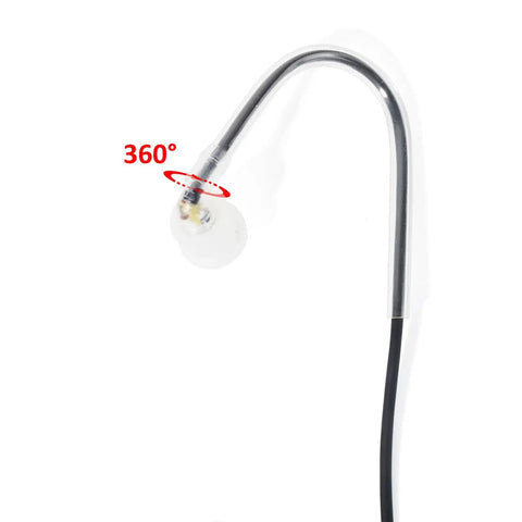 Listen Only Earpiece With Balanced Armature Driver For Motorola Icom Ham Radios, 3.5mm 1 Pin Plug, 360-degree swivel feature.