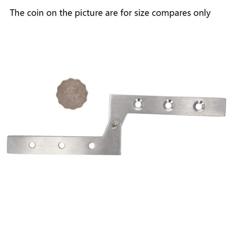 360 Degree Rotatable Inset Offset Pivot Door Hinge For Cabinets And Cupboards Built Tough Durable 201 Stainless Steel With Brushed Silver Finish 100mm Length 32mm Width 3mm Thick Rust And Corrosion Resistant 10 Pieces By MroMax
