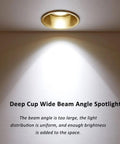 3 Inch Recessed Led Can Lights Solid Brass Eyeball Spotlight 30 Degree Rotatable Downlight Kit Killer Warm 3000K Cabinet Setup Tight Anti Glare Glow Set Of Eight