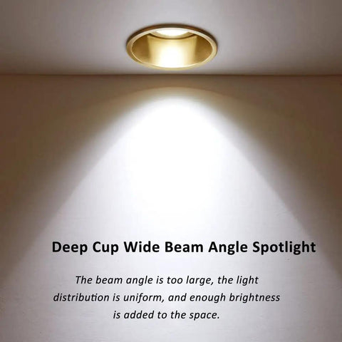 3 Inch Recessed Led Can Lights Solid Brass Eyeball Spotlight 30 Degree Rotatable Downlight Kit Killer Warm 3000K Cabinet Setup Tight Anti Glare Glow Set Of Eight