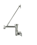 Side view of AquaSpec Wall Mount Service Sink Faucet With Vacuum Breaker Pail Hook And Wall Brace Chrome Finish