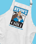 The Office Inspired Kevin's Famous Chili Cook-Off Fan Favorite Apron With Pockets And Adjustable Neck Strap 100 Percent White Cotton