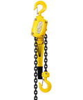 Heavy Duty Ratchet Lever Chain Hoist 3 Ton 6600 Lbs Capacity 20 Ft with yellow hook and black chain for industrial lifting.