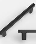 Matte Black Cabinet Pulls Set Of 10 5 Inch Hole Center Drawer Handles For Kitchen Cabinets And Bathroom Vanities Zinc Alloy Hardware ZH0065