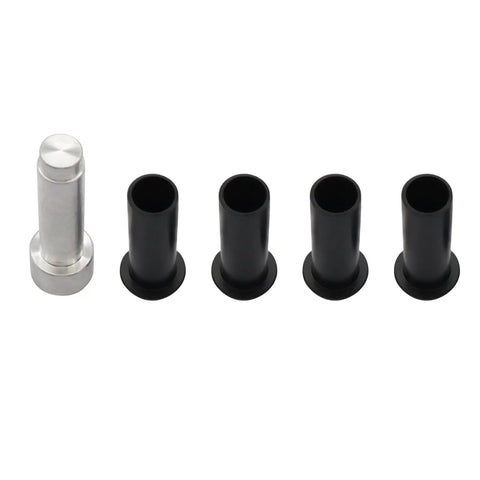 Door Hinge Pin Liners And Bushings Kit For Jeep Wrangler TJ YJ CJ LJ 1986 2006 With Removal Tool Easy Rustproof Replacement To Make Doors Open Smooth Quiet No More Squeaks And Wobble Free DIY Install, black ABS liners and silver removal tool