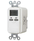 EI500WC 7 Day Single Pole Digital Time Switch For Lights Fans Pumps And More With Smart Twenty Four Seven Scheduling White Finish