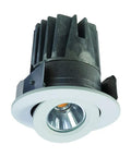 4-Inch LED Adjustable Gimbal Trim With Light Engine, White Finish, Tilt 35 Degrees, 25 Degree Beam Reflector Included