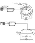 Diagram of 4 Pack Canless LED Downlights With QuickLink For No Fuss Install 4 Inch White Finish Selectable Color Temperature 2700K To 5000K