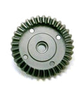 Front And Rear Helical Crown Gear 33T Replacement Part 50071H for RC cars and buggies, silver gear, top view