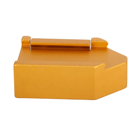 Woodworking Ruler Locator And Aluminum Alloy Marking Gauge Pro Grade 45 Degree Angle Line Scribe Tool in gold, side view