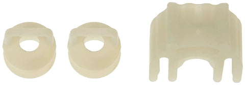 Shift Cable Bushing Kit OE Fix for Select Models, Direct Replacement shown in beige parts for GM/Chrysler DIY installation.