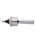 Heavy-Duty Polished Chrome Flush Valve Handle Fits Regal Royal Systems Quick No Sweat Drop In Swap Stops Leaks Easy Commercial Bathroom Repair Slick Solid Build side view showing chrome finish and durable design.