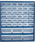 Durable 42 Compartment Plastic Storage Drawer Organizer For Desktop Or Wall Mount Clear See Through Drawers