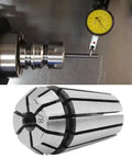 Top Gear Precision ER11 CNC Collet Chuck Made From Tough 65Mn Spring Steel in use measuring tool setup.