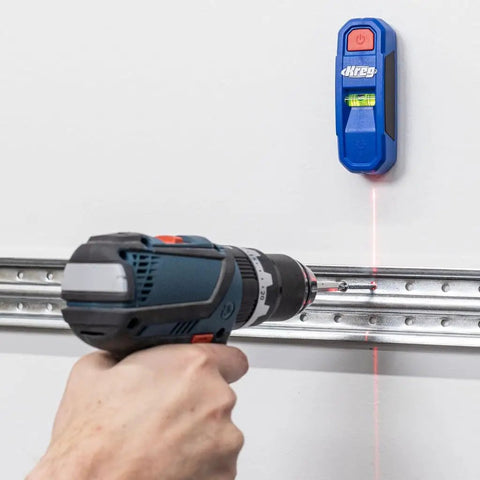 Magnetic Stud Finder With Laser Mark Tech For Precise Wall Scans And Framing, Hands Free Magnetic Locator And Wall Scanner, Pro Grade Stud Magnet Tool For Quick Accurate Marking And Safer Installations, blue wall-mounted