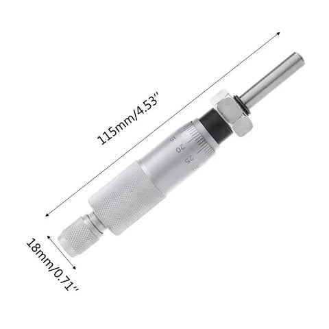 Upgraded Precision Micrometer Round Needle Type Thread Micrometer for Head Measurement 0-25mm tool with fine adjustment