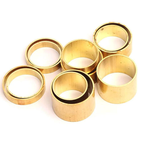 5Pcs Large Copper Hoop Sheaths 22x6x12mm for maintenance workbenches, brass tubes with copper sleeve, burr-free, DIY ferrule projects