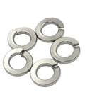 Five Heavy Duty 304 Stainless Steel Spring Lock Washers 100 Pack 5/16 Inch Durable Split Lock Rings for Auto, Marine, Bike And Shop Projects