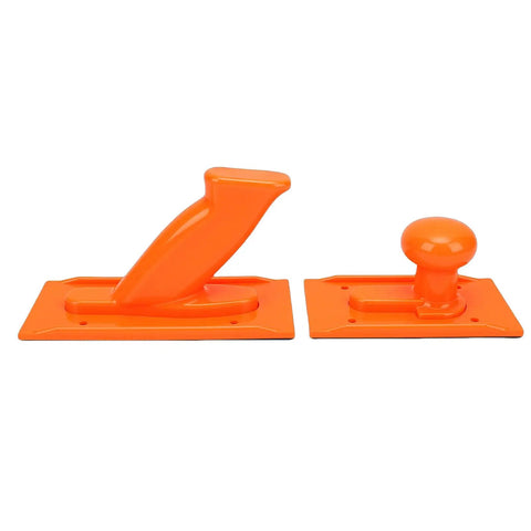 2 Pack ABS Push Block For Woodworking Non Slip Safety Grip For Table Saw Jointer Router Bandsaw Orange High Visibility Construction