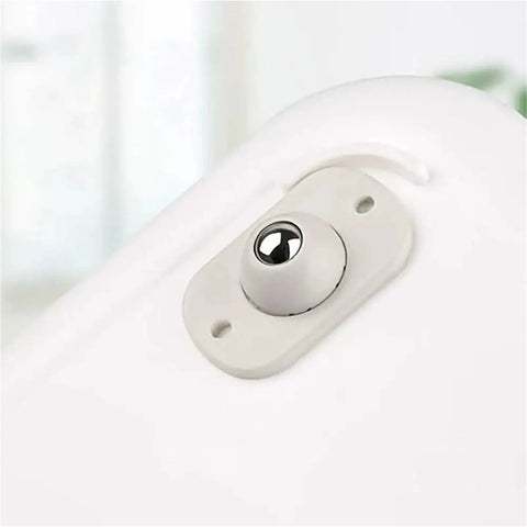 Self-Adhesive 360-Degree Caster Wheel Set Stainless Steel With ABS Slick Quiet Glide on white surface