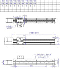 Technical drawing of Linear Motion Actuator With Lead Screw And Motor For DIY CNC Router X Y Z Axis 40mm Stroke Quiet Design