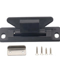 Black Nylon Metal Closet Door Catch And Cabinet Handle With Secure Drawer Latch For Rv Mobile Homes Cars Yachts And Cupboard Doors That Save Space with screws included.