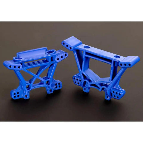 Beefed Up Extreme Heavy Duty Outer Driveline And Suspension Upgrade Kit For RC Trucks Blue Shock Towers