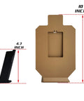 Auto Reset Metal Silhouette Shooting Target Stand for Pistol Airsoft BB Guns, 10-inch card silhouette shown with measurements