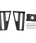 RC airplane aluminum motor mount with brackets and screws