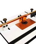 Heavy Duty 32 Inch Router Table Fence System With Premium Steel Rail Quick Lock Stops And Dedicated Dust Port for precision woodwork.