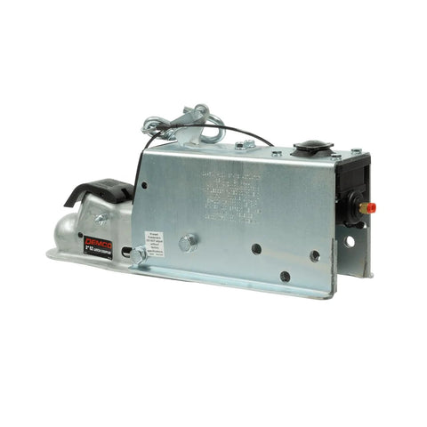 Demco DA70 surge brake actuator for hydraulic drum brakes, EZ-Latch, 2-inch ball, silver.