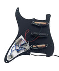 SSS Electric Guitar Loaded Pickguard Prewired Replacement 11 Hole Dark Black PVC 3 Ply Scratch Resistant Panel