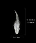 Single white feather from Rooster Saddle Feathers Craft Pack 200 Pcs 5 To 7 Inches Premium Natural Feathers For DIY Earrings Dream Catchers