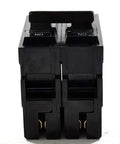 THQL2120 20 Amp 240 Volt Two Pole Circuit Breaker Plug In Design For Quick Install And Reliable Protective Coverage In Residential And Light Commercial Panels With Rock Solid Durability And Easy Mounting black copper body, front view